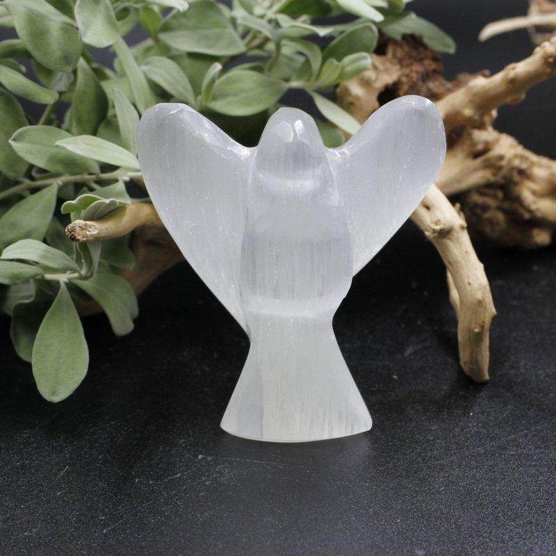 Selenite Satin Spar Angel Carvings || Aura Cleansing-Nature's Treasures