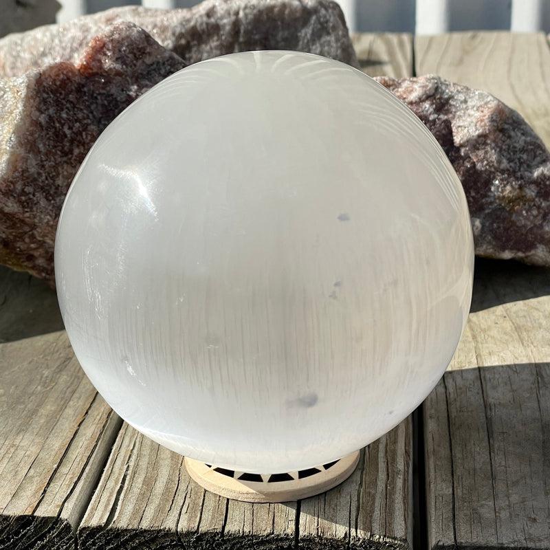 Selenite Satin Spar Crystal Spheres || Morocco-Nature's Treasures
