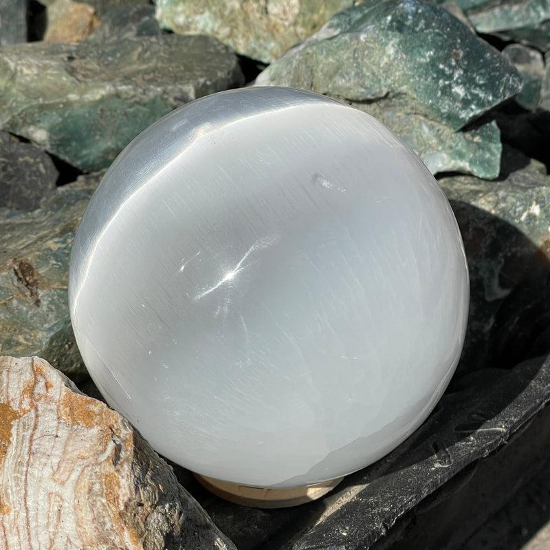 Selenite Satin Spar Crystal Spheres || Morocco-Nature's Treasures