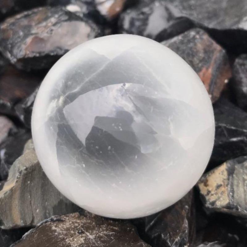 Selenite Satin Spar Crystal Spheres || Morocco-Nature's Treasures