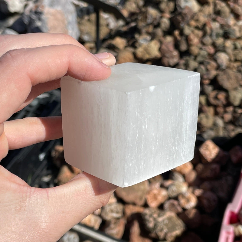 Selenite Satin Spar Cube || Aura Cleansing || Morocco-Nature's Treasures