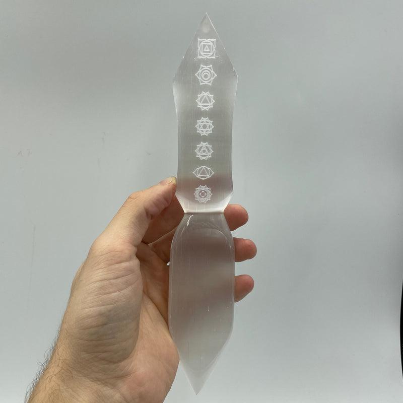 Selenite Satin Spar Dagger Knives || Cord Cutting-Nature's Treasures