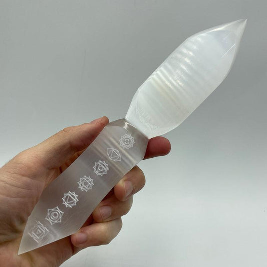 Selenite Satin Spar Dagger Knives || Cord Cutting-Nature's Treasures