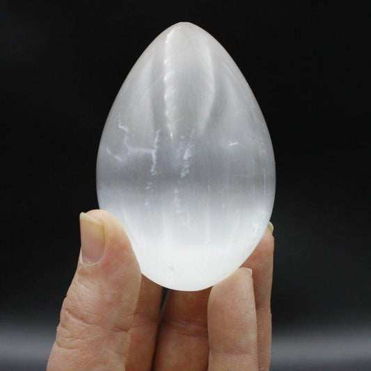 Selenite Satin Spar Egg Carvings || Morocco-Nature's Treasures