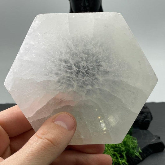 Selenite Satin Spar Hexagon Crystal Bowls || Morocco-Nature's Treasures