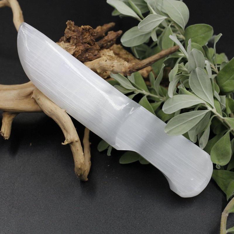 Selenite Satin Spar Knife Carvings || Cord Cutting & Cleansing-Nature's Treasures