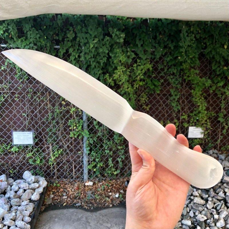 Selenite Satin Spar Knife Carvings || Cord Cutting & Cleansing-Nature's Treasures