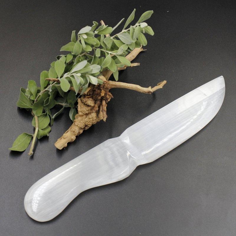 Selenite Satin Spar Knifes || Cord Cutting, Aura Cleansing-Nature's Treasures