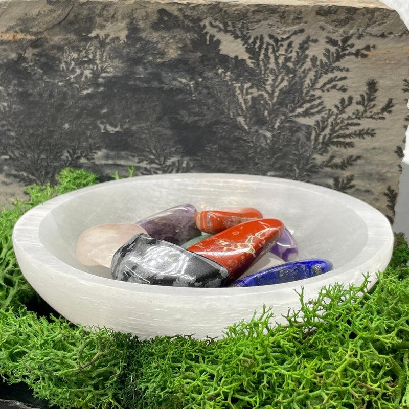 Selenite Satin Spar Oval Shape Bowls || Cleansing Bowls-Nature's Treasures