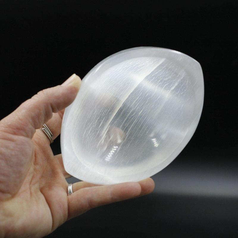 Selenite Satin Spar Oval Shape Bowls || Cleansing Bowls-Nature's Treasures