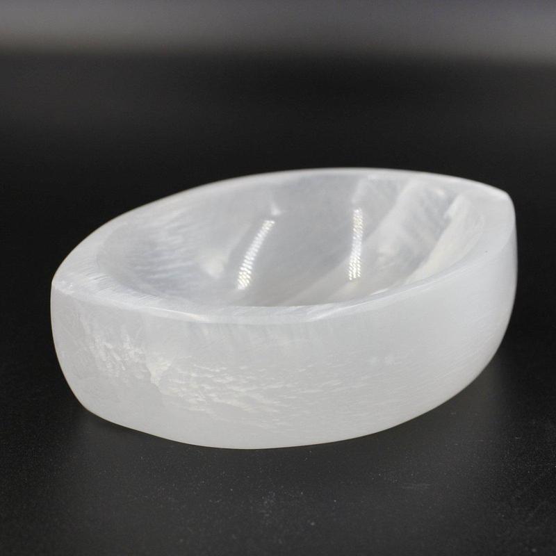 Selenite Satin Spar Oval Shape Bowls || Cleansing Bowls-Nature's Treasures