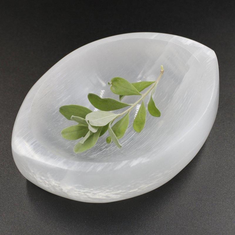 Selenite Satin Spar Oval Shape Bowls || Cleansing Bowls-Nature's Treasures