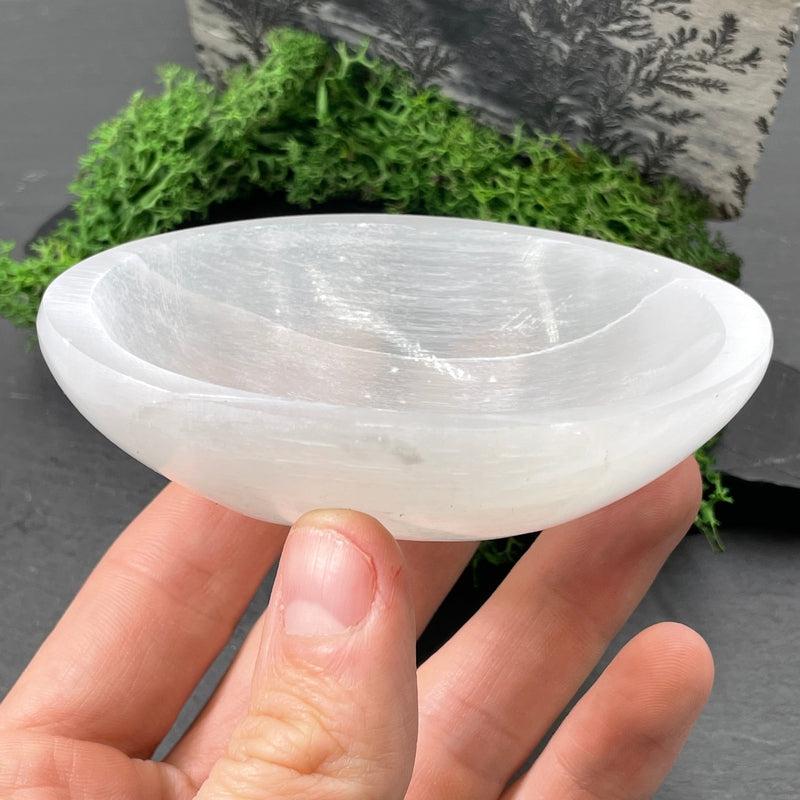 Selenite Satin Spar Oval Shape Bowls || Cleansing Bowls-Nature's Treasures
