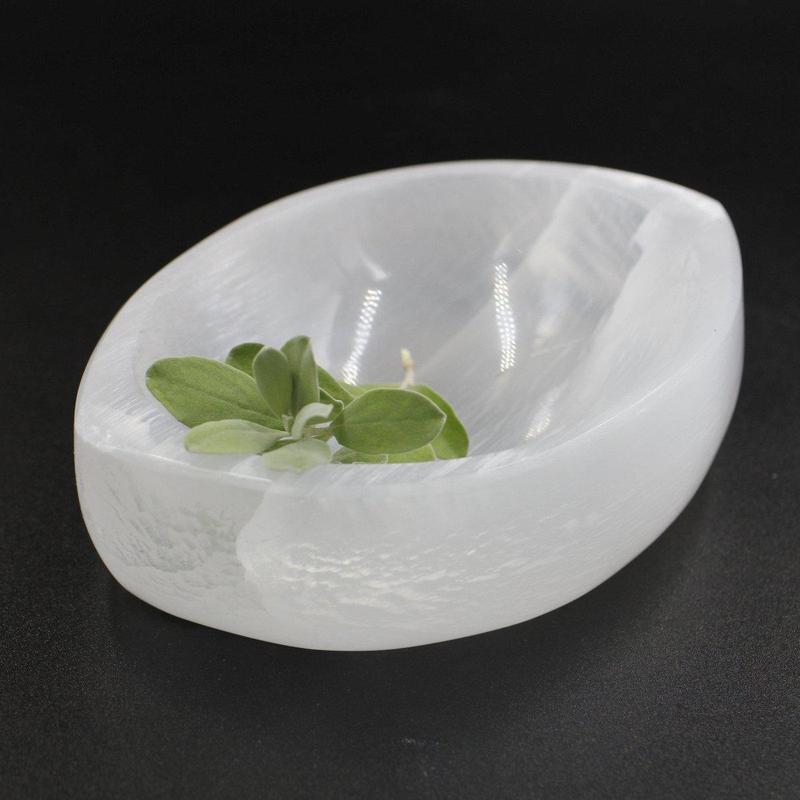 Selenite Satin Spar Oval Shape Bowls || Cleansing Bowls-Nature's Treasures