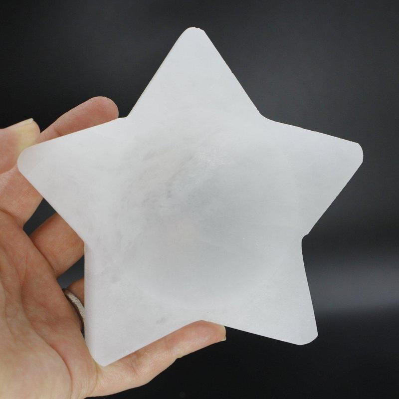 Selenite Satin Spar Star Bowl || Cleansing Bowl-Nature's Treasures
