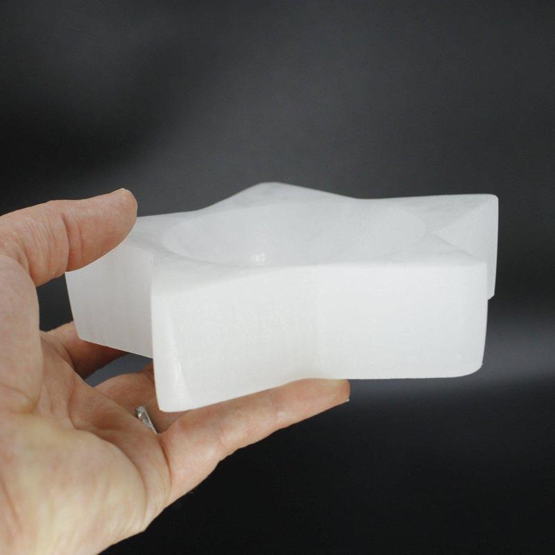 Selenite Satin Spar Star Bowl || Cleansing Bowl-Nature's Treasures