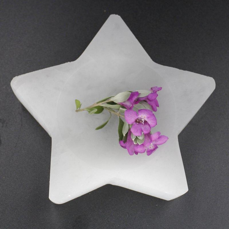 Selenite Satin Spar Star Bowl || Cleansing Bowl-Nature's Treasures