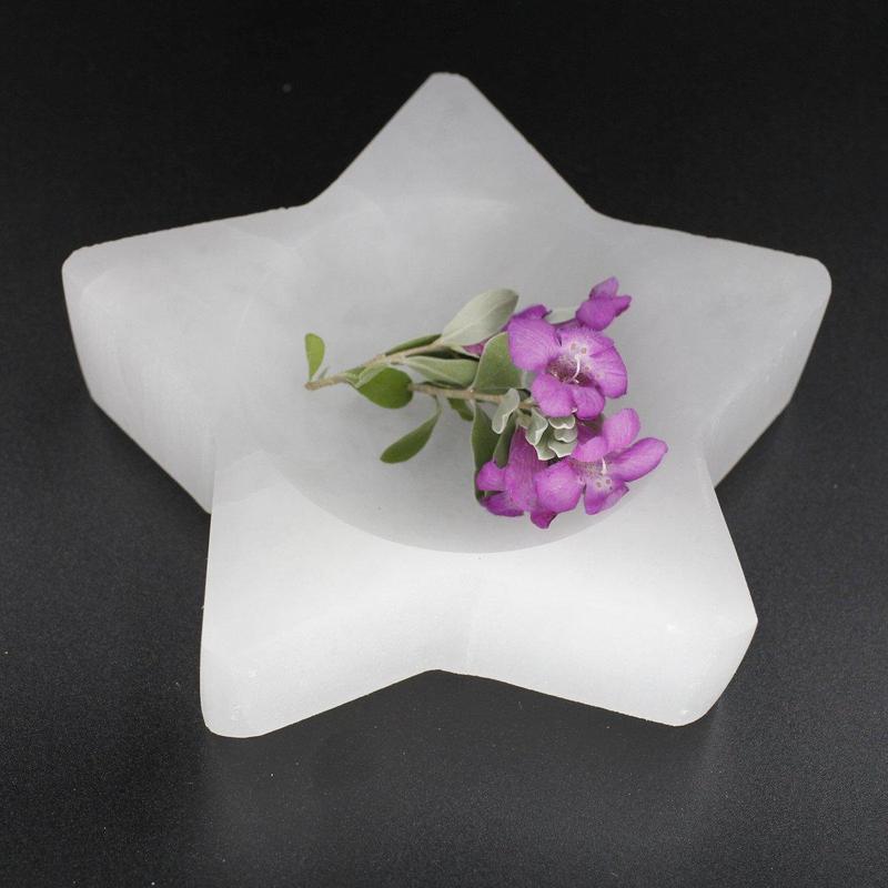 Selenite Satin Spar Star Bowl || Cleansing Bowl-Nature's Treasures