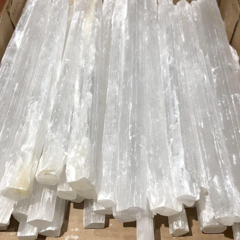 Selenite Satin Spar Stick Log || Energy Cleanser-Nature's Treasures