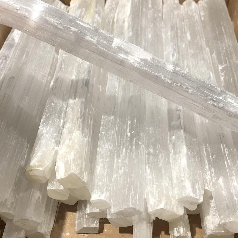 Selenite Satin Spar Stick Log || Energy Cleanser-Nature's Treasures