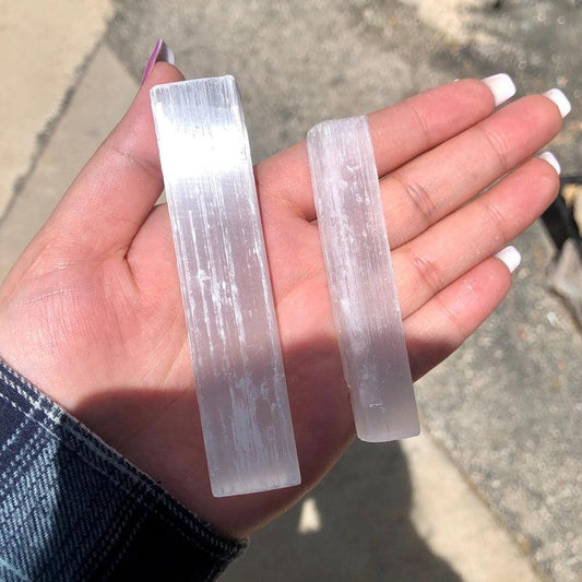 Selenite Satin Spar Stick Log || Energy Cleanser-Nature's Treasures