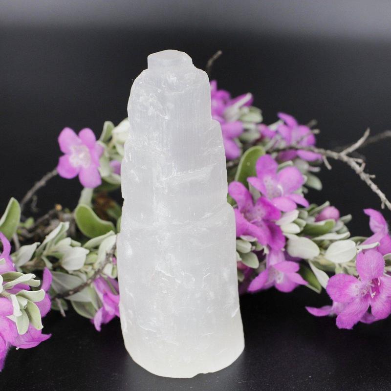 Selenite Satin Spar Tower Cluster || Morocco-Nature's Treasures
