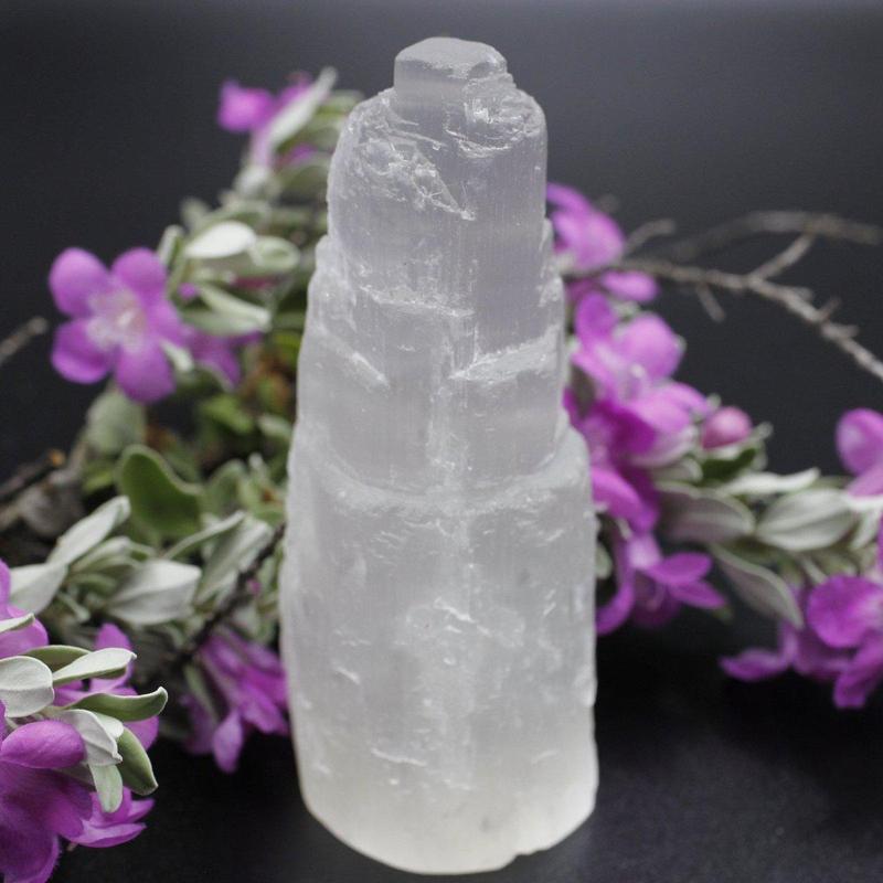 Selenite Satin Spar Tower Cluster || Morocco-Nature's Treasures