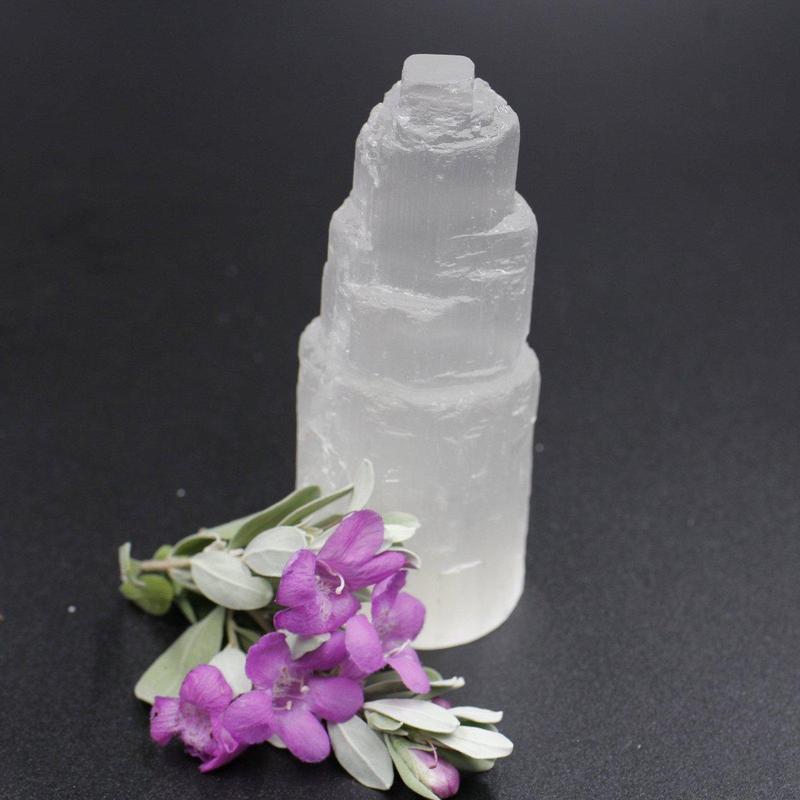 Selenite Satin Spar Tower Cluster || Morocco-Nature's Treasures