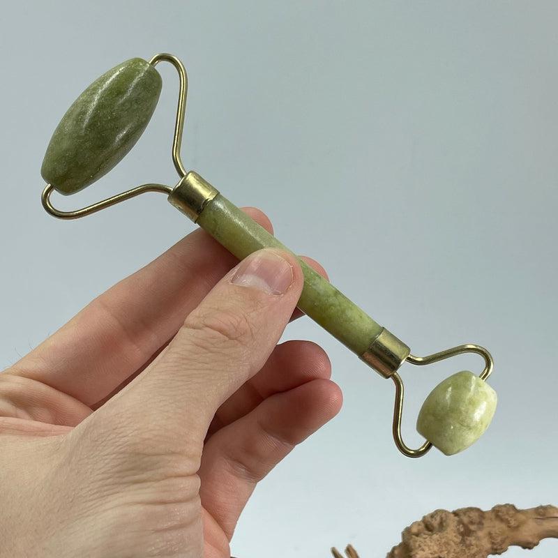 Serpentine Jade Gua Sha & Facial Roller Beauty Set || Health & Beauty-Nature's Treasures