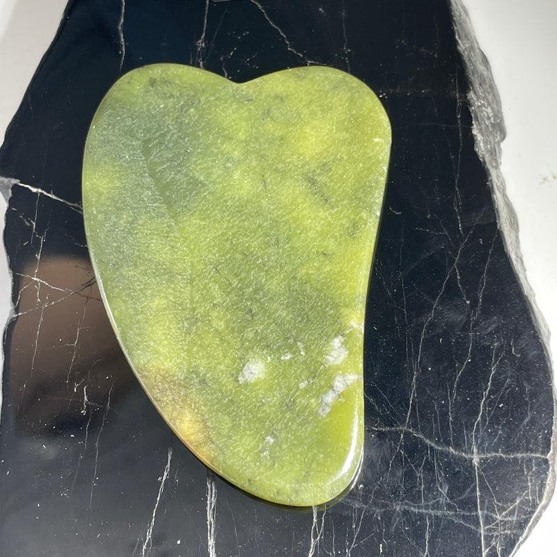 Serpentine Jade Gua Sha & Facial Roller Beauty Set || Health & Beauty-Nature's Treasures