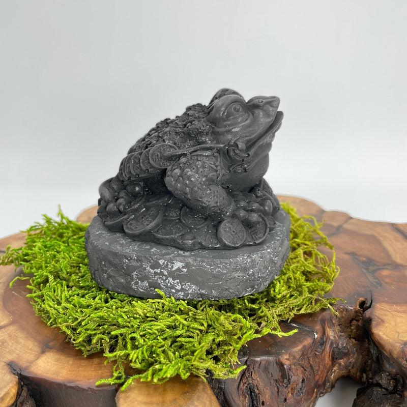 Shungite Chinese Money Toad Carvings || Prosperity || Russia-Nature's Treasures