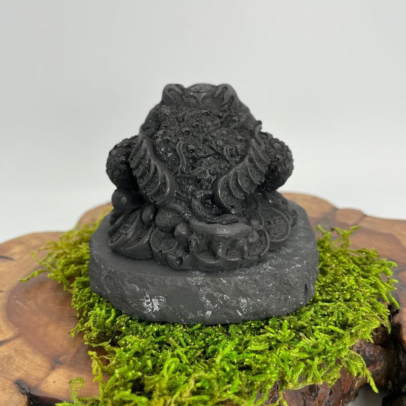 Shungite Chinese Money Toad Carvings || Prosperity || Russia-Nature's Treasures