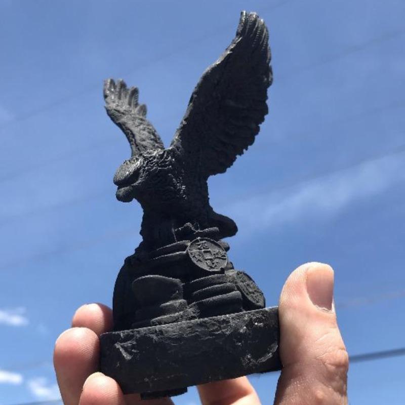 Shungite Eagle Totem Carvings || Protections || Russia-Nature's Treasures
