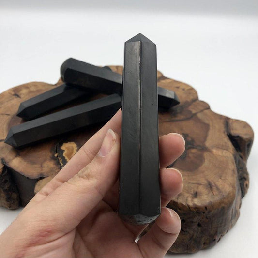 Shungite Point Massage Tool || Protection, Cleansing || India-Nature's Treasures