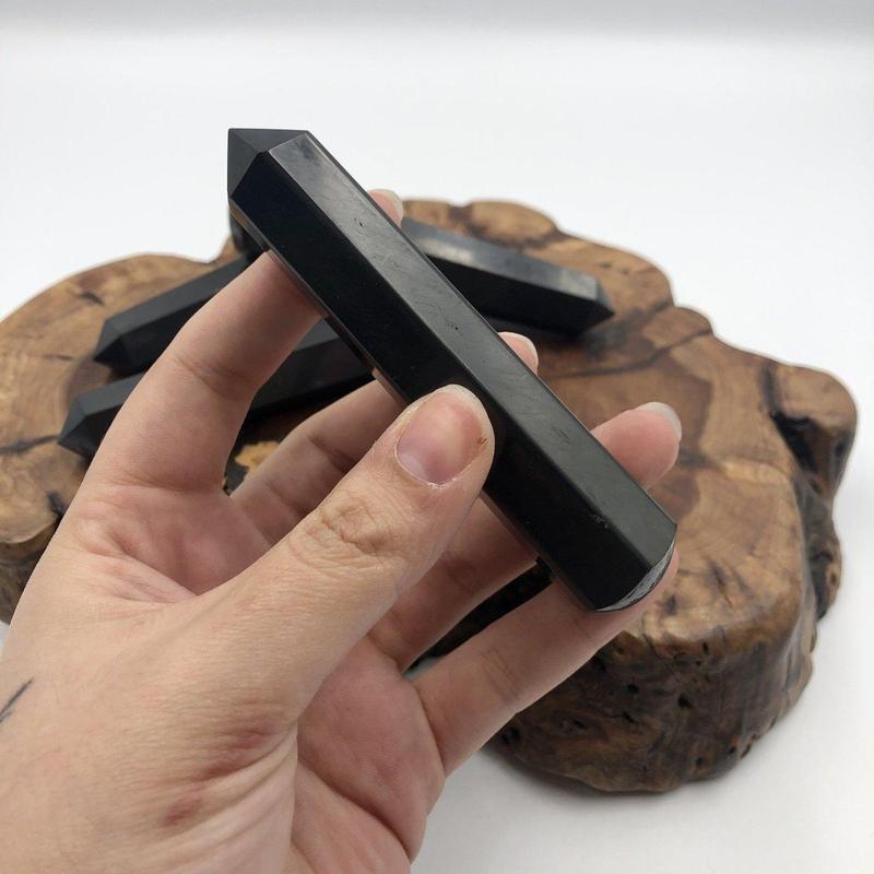 Shungite Point Massage Tool || Protection, Cleansing || India-Nature's Treasures