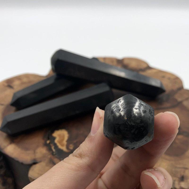 Shungite Point Massage Tool || Protection, Cleansing || India-Nature's Treasures