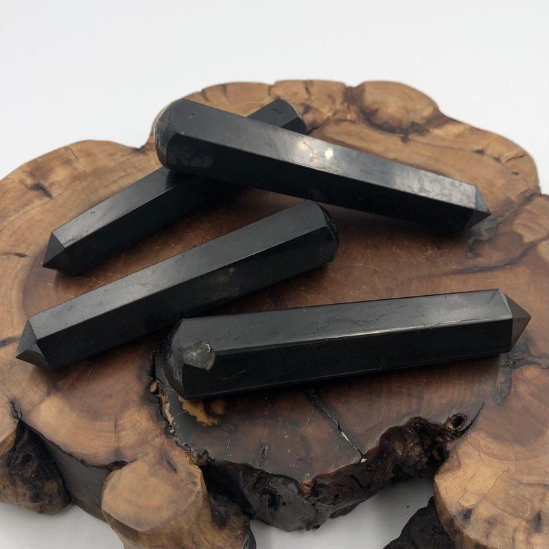 Shungite Point Massage Tool || Protection, Cleansing || India-Nature's Treasures