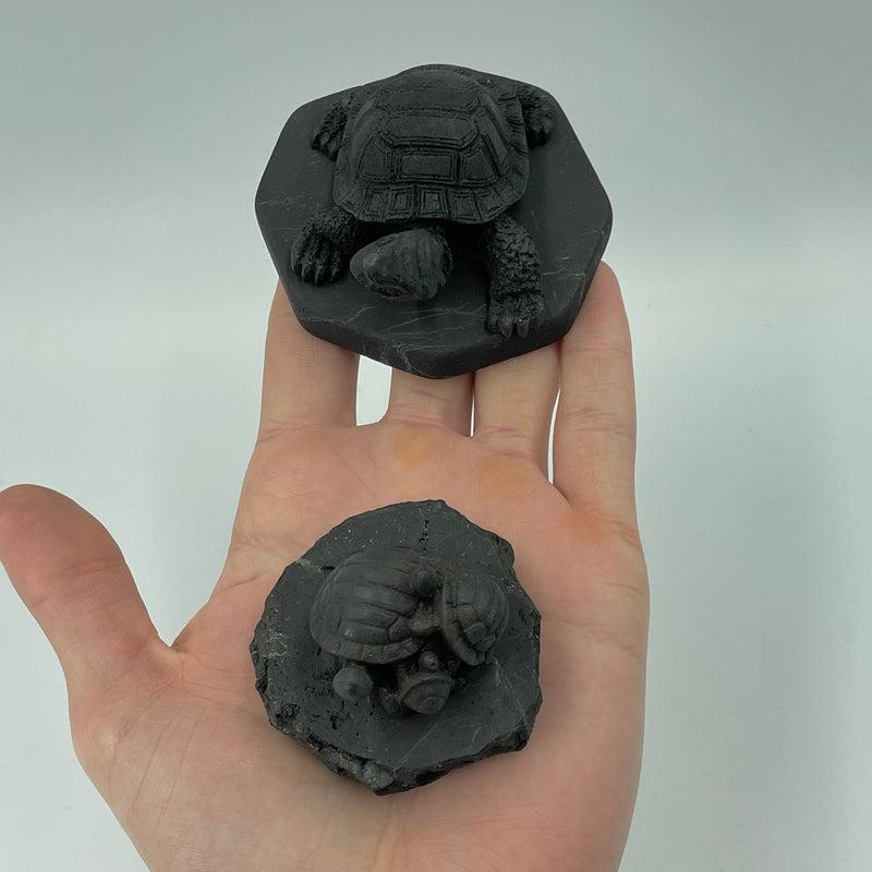 Shungite Turtle Totem Carvings || Protections || Russia-Nature's Treasures