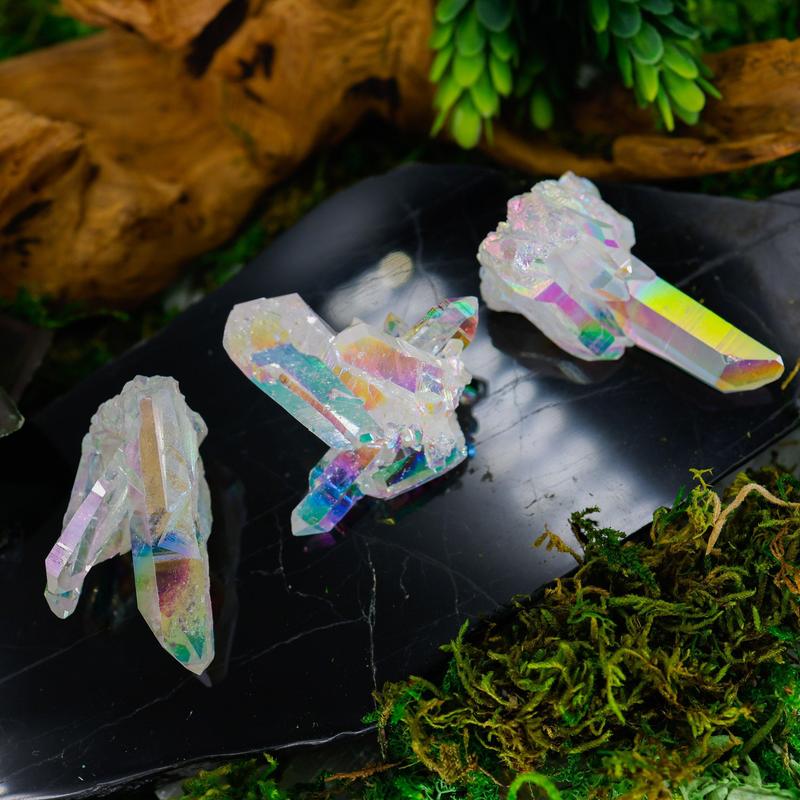 Small Angel Aura Quartz Clusters || Trunk Show-Nature's Treasures