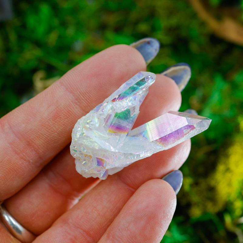 Small Angel Aura Quartz Clusters || Trunk Show-Nature's Treasures