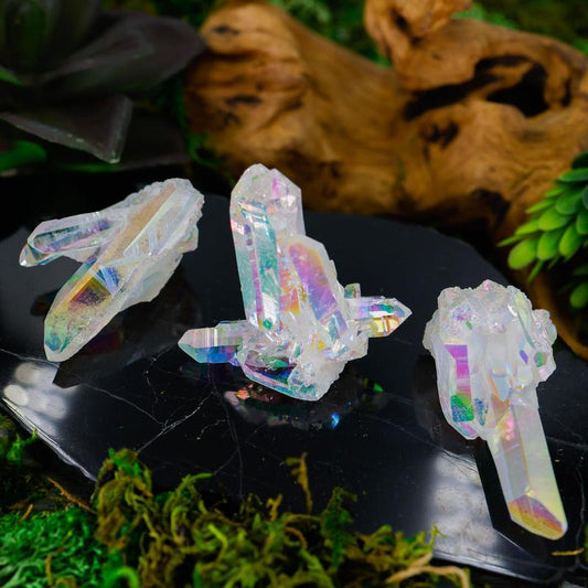 Small Angel Aura Quartz Clusters || Trunk Show-Nature's Treasures