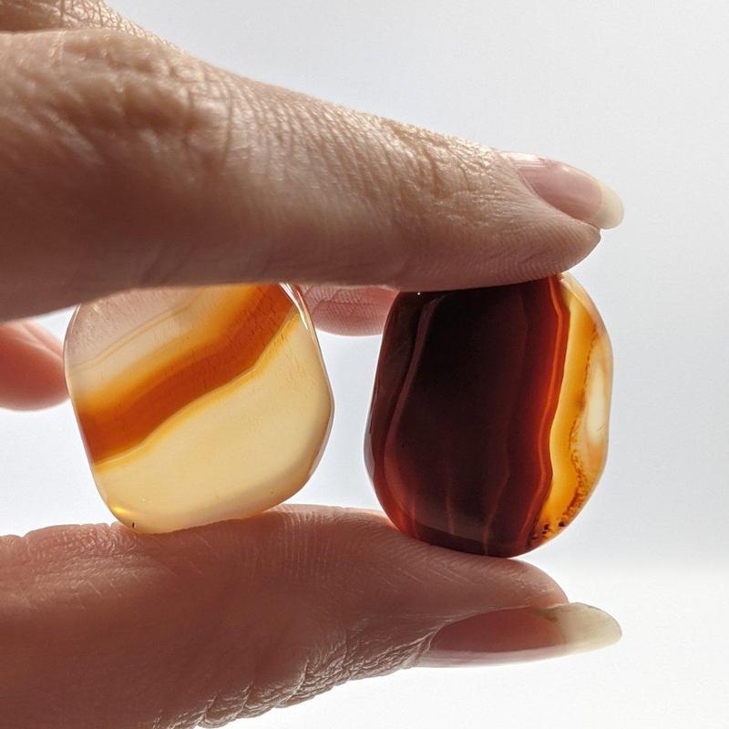 Small Carnelian Pocket Flat Stones || Stability-Nature's Treasures