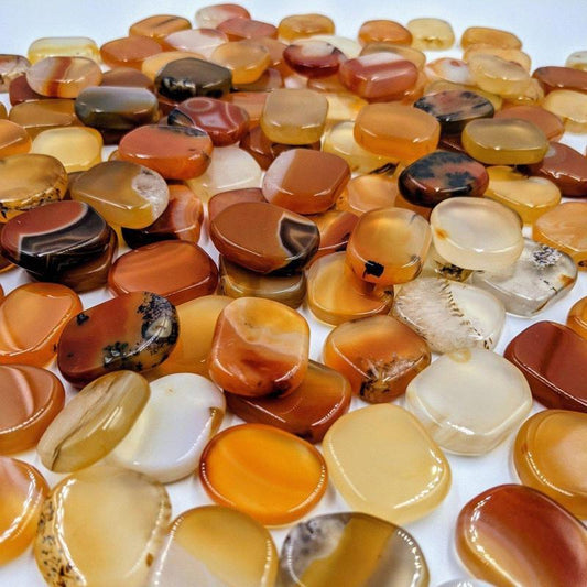 Small Carnelian Pocket Flat Stones || Stability-Nature's Treasures