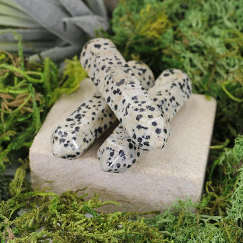 Small Dalmatian Jasper Massage Point Tool || Cleansing Negativity-Nature's Treasures