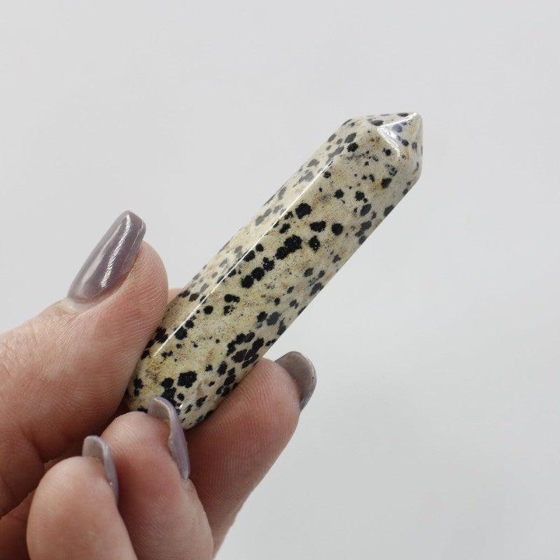 Small Dalmatian Jasper Massage Point Tool || Cleansing Negativity-Nature's Treasures