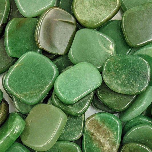 Small Green Aventurine Pocket Flat Stones || India-Nature's Treasures