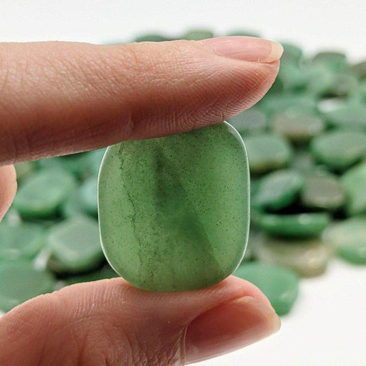 Small Green Aventurine Pocket Flat Stones || India-Nature's Treasures