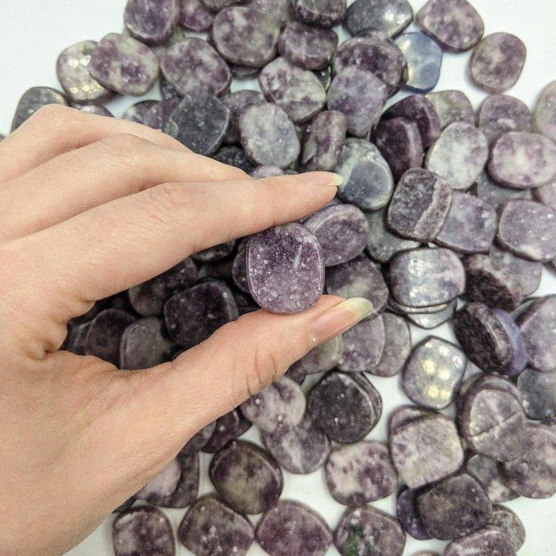 Small Lepidolite Pocket Flat Stones || Emotional Healing-Nature's Treasures