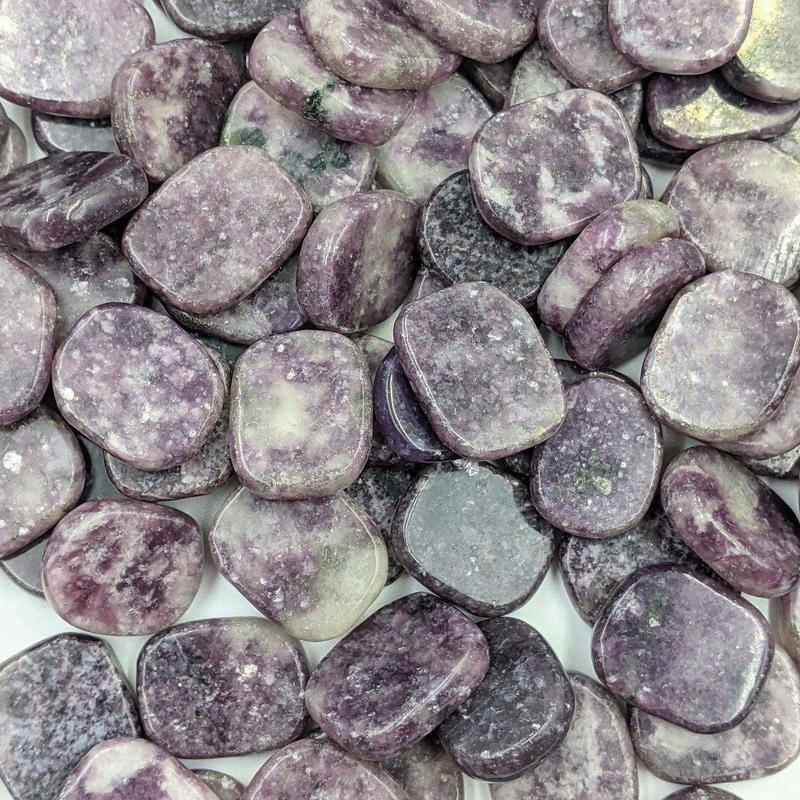 Small Lepidolite Pocket Flat Stones || Emotional Healing-Nature's Treasures