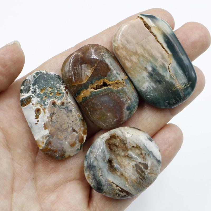 Small Ocean Jasper Flat Stones || Release Worry-Nature's Treasures